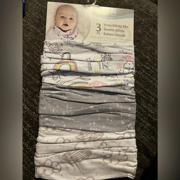 NWT Trend Lab® Unicorn Dreamer 3pk. Infinity Bib Set - Picture 1 of 4